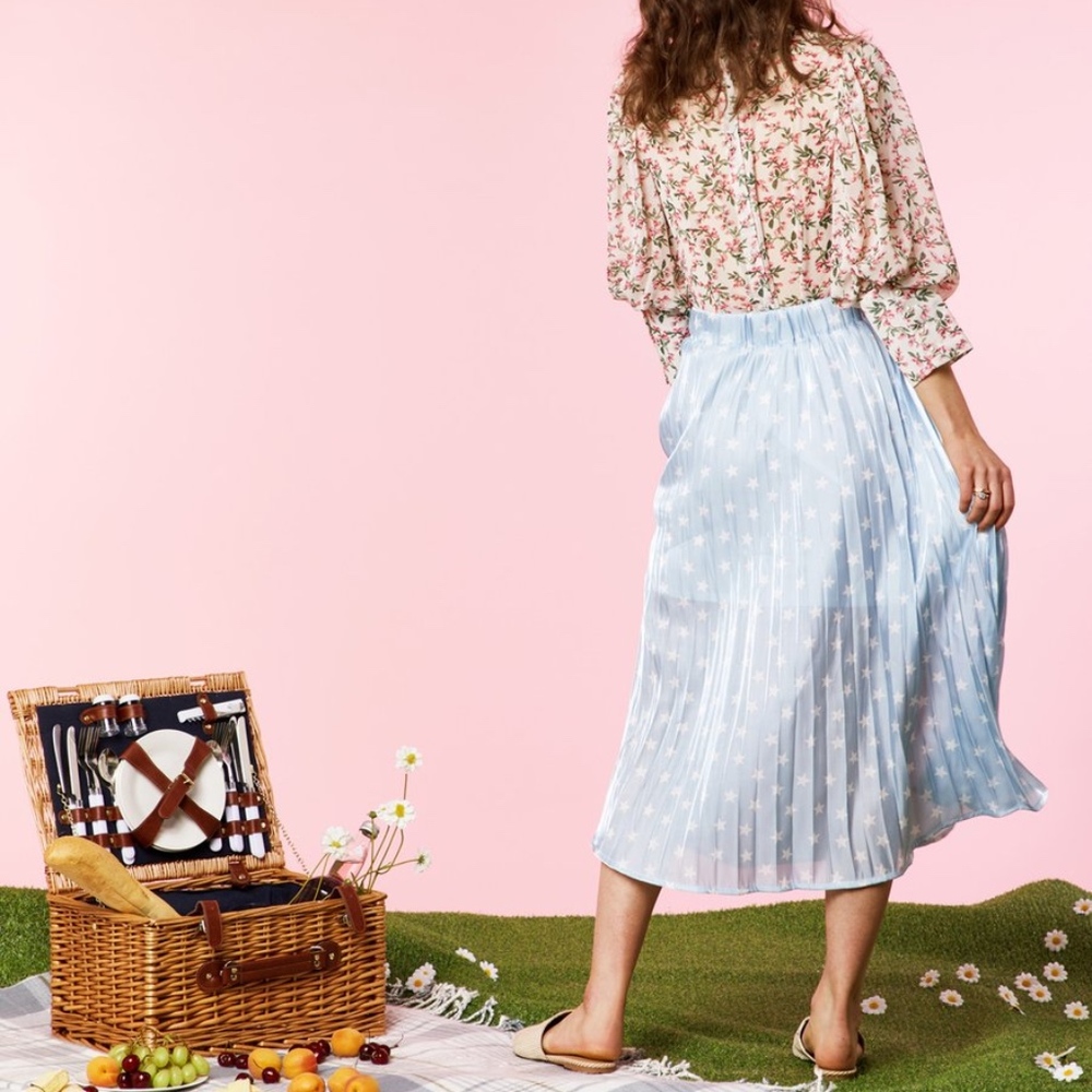 Sister Jane Satin Midi Skirt